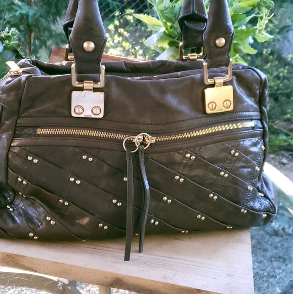 Treesje Army Green Leather Shoulder Bag - Picture 12 of 12